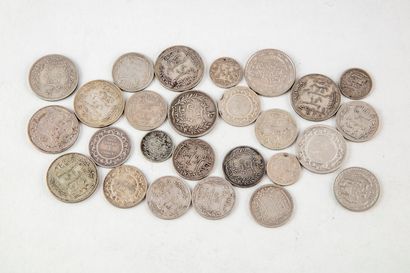 Set of silver coins Franc Tunisia French...