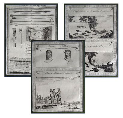 null Antoine Francois PREVOST (abbot) - Jacques-Nicolas BELLIN
Set of 5 black and...