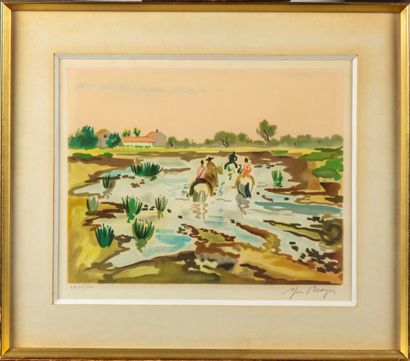 null Yves BRAYER ( 1907- 1990 )
Landscape of Camargue
Lithography
E.A XII/XL - Signed...