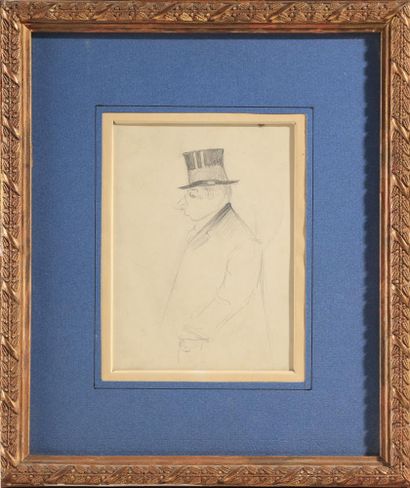 null 19th century SCHOOL
Profile of a man with a top hat - caricature
Pencil drawing
13...