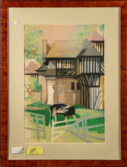null Camille HILAIRE (1916-2004)
The farm 
Lithograph, signed and numbered 24/100...