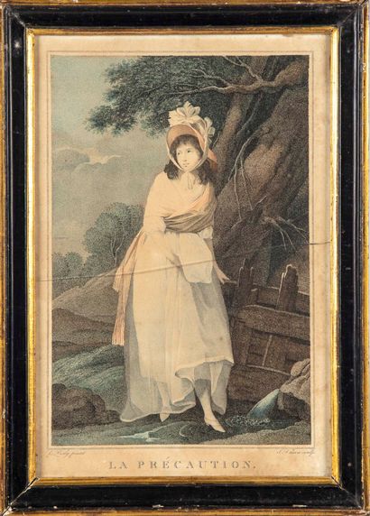 null After BOILLY engraved by TRESCA 
Caution and Solitude
Two engravings in color...