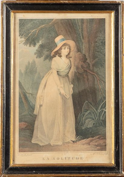 null After BOILLY engraved by TRESCA 
Caution and Solitude
Two engravings in color...