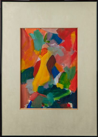 null LUSSAND - XXth
Composition 
Gouache
Signed and dated 86 lower left
41 x 29 ...