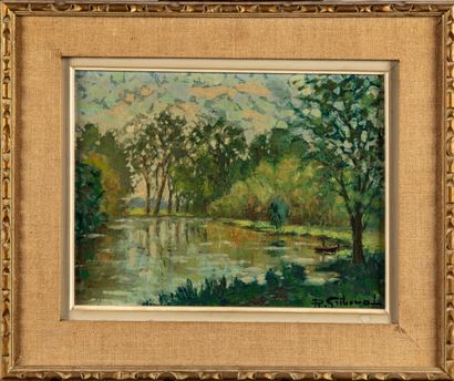 null Roger GRIBOVAL (1908-2006)
Landscape on the river bank
Oil on canvas, signed...