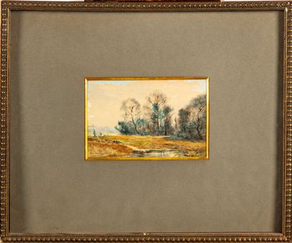 null Mathis PICARD (XXth)
Landscapes 
Pair of watercolors, signed lower left
10 x...