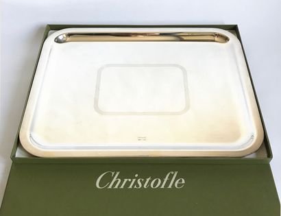 null CHRISTOFLE
Small serving tray of rectangular shape with rounded corners in silver...