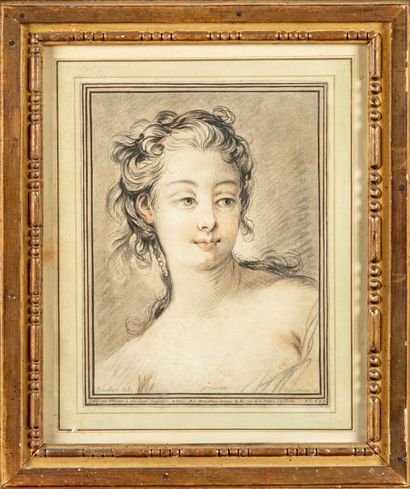 null FRENCH school after François BOUCHER, engraved by DEMARTEAU
Portraits of young...