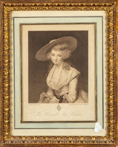null ENGLISH SCHOOL after Joshua REYNOLDS engraved by F. BARTOLOZZI 
Countess Spencer...