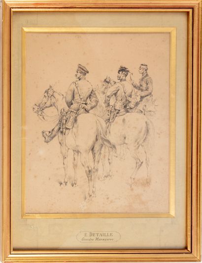 null Edouard DETAILLE (1848-1912)
Grandes manoeuvres
Dessin à l'encre
29 x 24 cm...