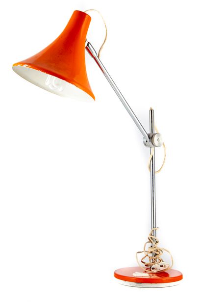 Lampe de bureau composée d'une base ronde...