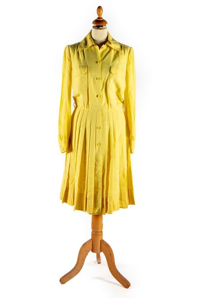DIOR Miss DIOR 
Yellow silk crepe dress