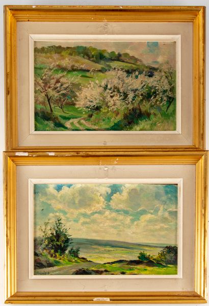 Raymond QUIBEL (1883-1978)
Paire de paysages...