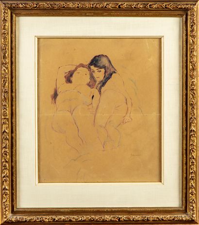 Jules PASCIN (1885-1930)
Femmes nues allongées
Aquarelle,...