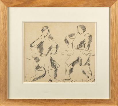 null Marcel BURTIN (1902-1979)
Field hockey player
Pencil drawing on paper
Signed...