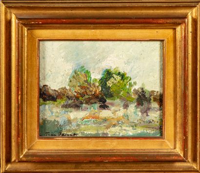 null Jean BREANT (1922-1984)
Landscape 
Oil on canvas, signed lower left
19 x 24...