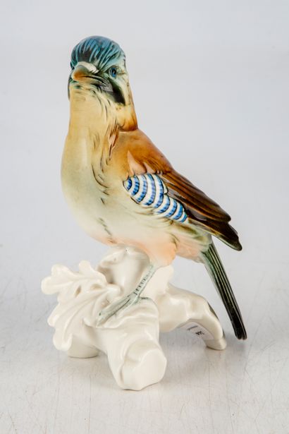 MANUFACTURE KARL ENS Manufacture KARL ENS - SAXE 
Jay, a bird with a branch
Polychrome...