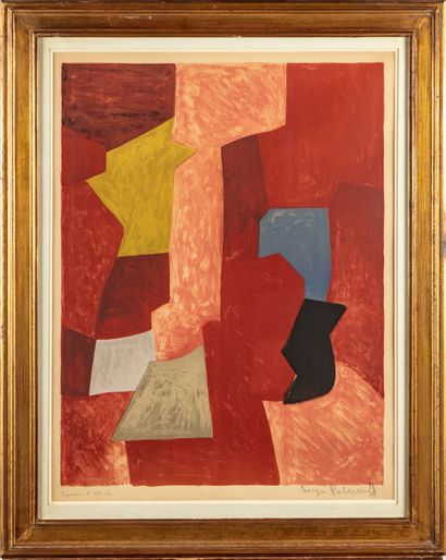 null Serge POLIAKOFF (1900-1969)
Composition abstraite
Epreuve d'artiste, contresignée...