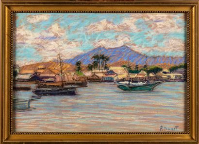 null Paul MASCART (1874-1958)
Paysage d'un port en Orient
Pastel, signé en bas à...