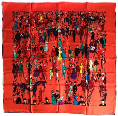 HERMES HERMES - Paris
Silk square with printed pattern, "Paddock" model
Design by...