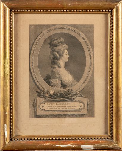 null ECOLE FRANCAISE du XIXe 
Louis émilie Baronne de ****
Gravure
34 x 26 cm à vue...