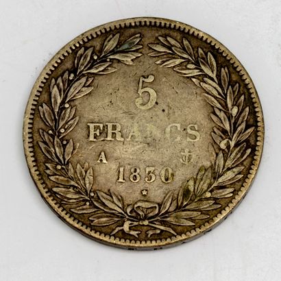 Un pièce de 5 francs Louis Philippe 1830
Poids...
