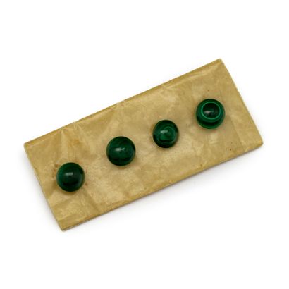 null Four malachite collar buttons