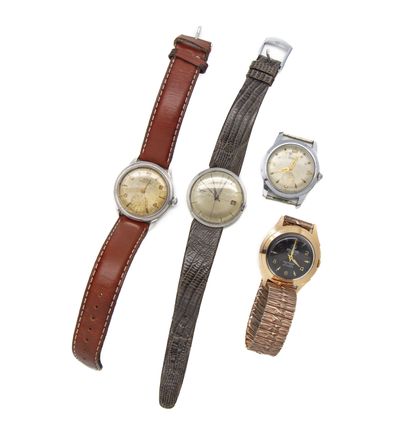 Set of 4 watches including : 
- MOVADO, men's...