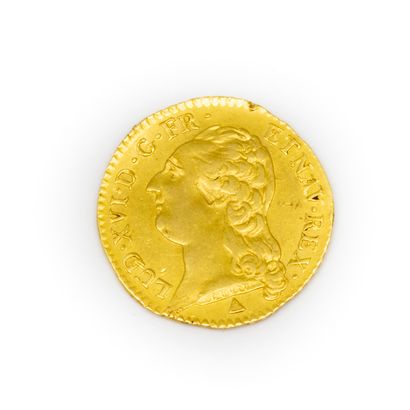 null Monnaie Louis d'or à l'effigie de LOUIS XVI - tête nue, frappée en 1790
Poids...