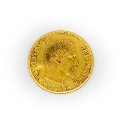 null Pièce de 5 francs or Napoléon III datée de 1859