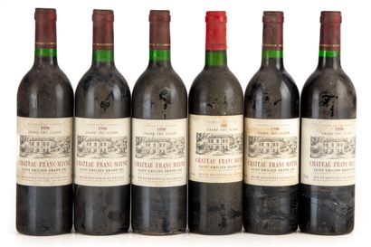 null "12 bouteilles : 1 Château Franc Mayne 1988 1er GC Saint-Emilion Grand Cru,...