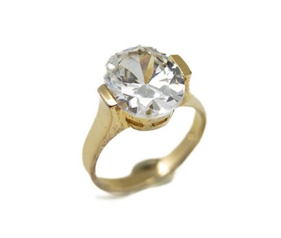 null Fancy ring with golden metal effect.