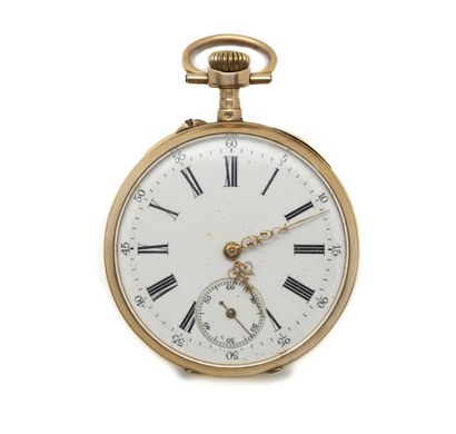 null Montre de poche d'homme en or jaune le dos graté de feuillages
Poids brut :...