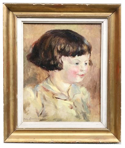 null Jean SERRIÈRE (1893-1965)
Petite fille à la frange
Huile sur toile, signée en...