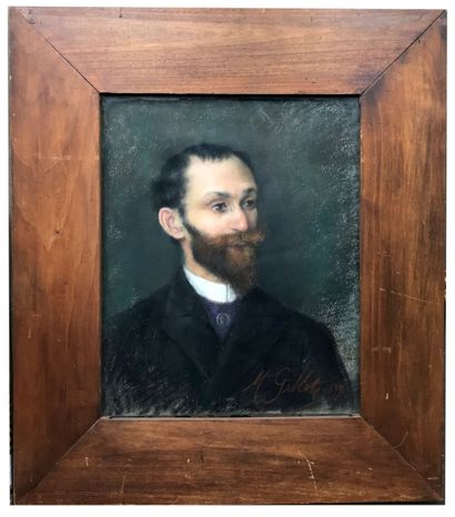 null M. GILLET - XIXe
Portrait d'homme 
Pastel, signé et daté 1899 en bas à droite
55...