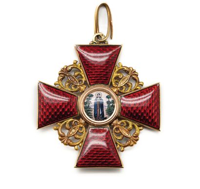 RUSSIE RUSSIE
Ensemble de l'Ordre de Sainte Anne de 1ère classe comprenant une croix...