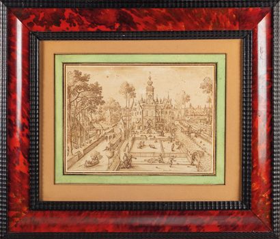 HANS BOL (1534-1593) Hans BOL (1534-1593)
Ball games in front of a castle
Pen and...