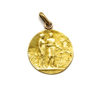 D'après Emile DROPSY
Médaille en or jaune....