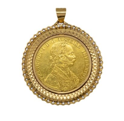 null Pièce en or jaune à l'éffigie en buste de François Ier Duc D'autriche Empereur...
