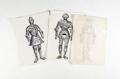 null LOT d'ARCHIVES de M. Pierre CAMIN (1908 - 1996) comprenant dessins sur calque,...