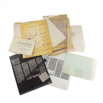 null LOT d'ARCHIVES de M. Pierre CAMIN (1908 - 1996) comprenant factures, dessins...