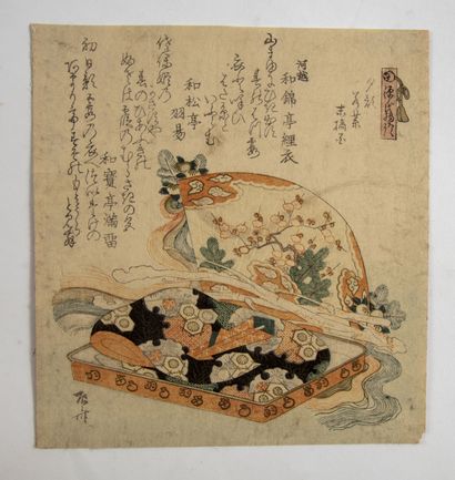 null Utagawa Kuninao (1795 - 1854)
Surimono, shikishiban dela série Bijin awase,...