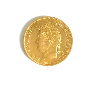Coin of 40 francs gold in the effigy of King...