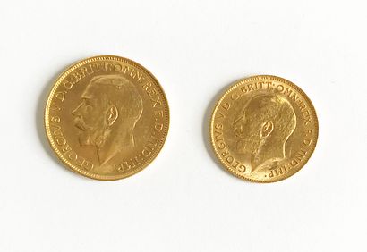 Two English gold coins
Half Sovereign gold...