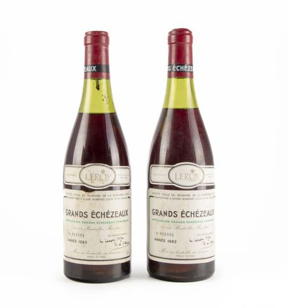 null 2 bouteilles GRANDS ECHEZEAUX 1982 Domaine de la Romanée-Conti (Leroy)
(Niveaux...