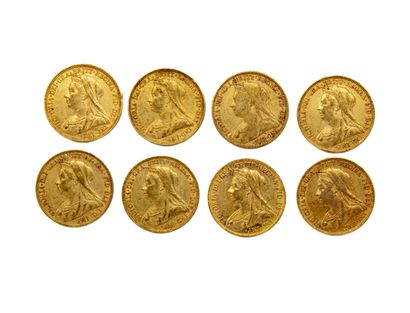 8 gold sovereign coins Victoria widow or...