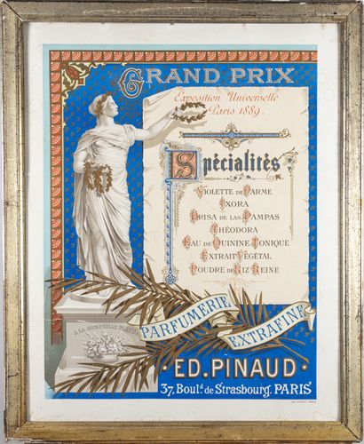 null PUBLICITE du GRAND PRIX de l'Exposition Universelle de 1889, Parfumerie Extrafine
Impression...
