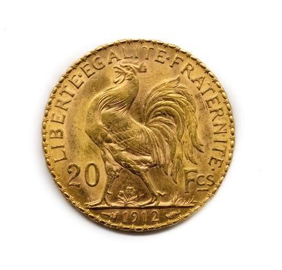 Une pièce de 20 francs or 1912
Poids : 6,4...