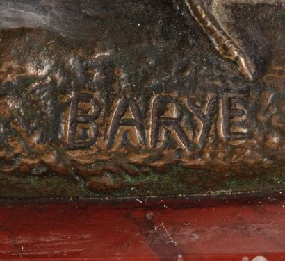 null D'après Antoine-Louis BARYE ( 1795 - 1875 ). Faisan chinois en bronze à patine....