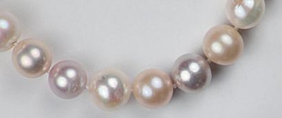 null Collier de perles de culture multicolores, orients natures, diamètre: 10,5 -...